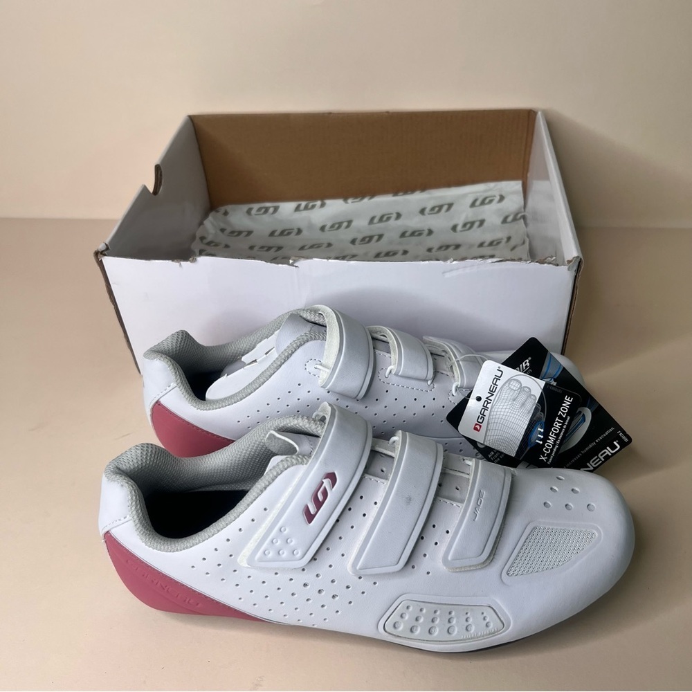 Garneau NEW Women's W'S Jade II Cycling Shoe White Pink Size 9 #934A